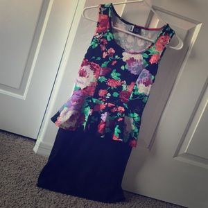 Floral pencil skirt dress